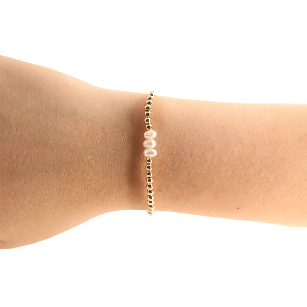 Harper Pearl Bracelet in Gold