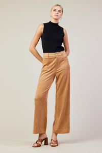 FAUX SUEDE TROUSERS