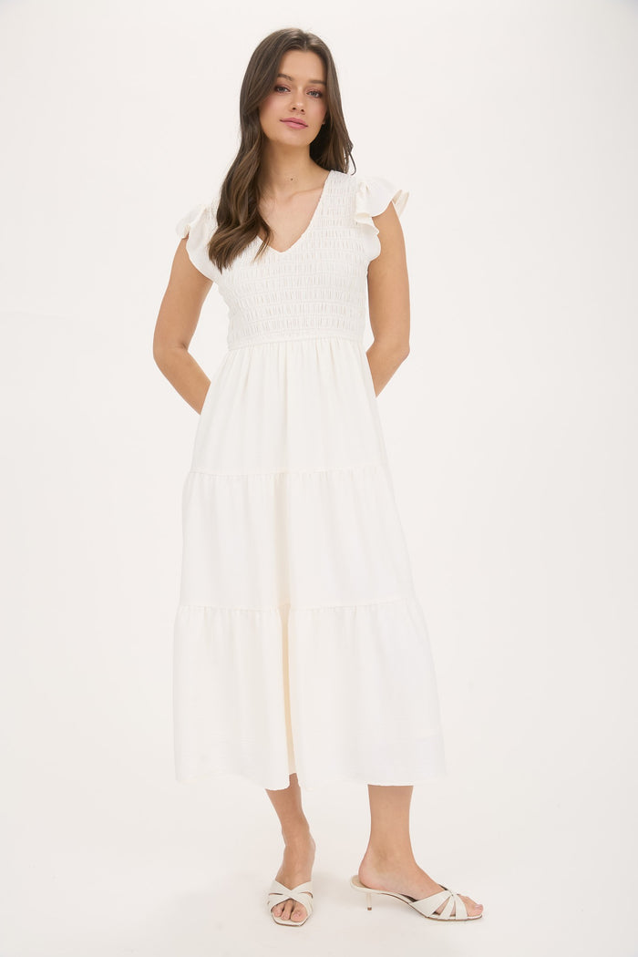 Flutter Sleeve Maxi Dress