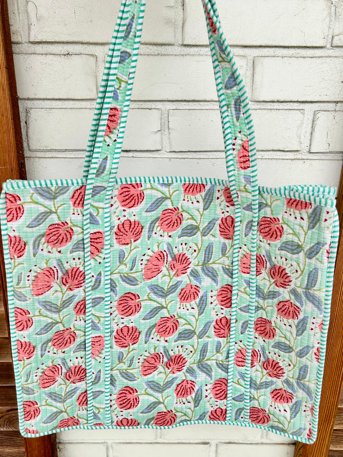 Quilted Large Tote Bag