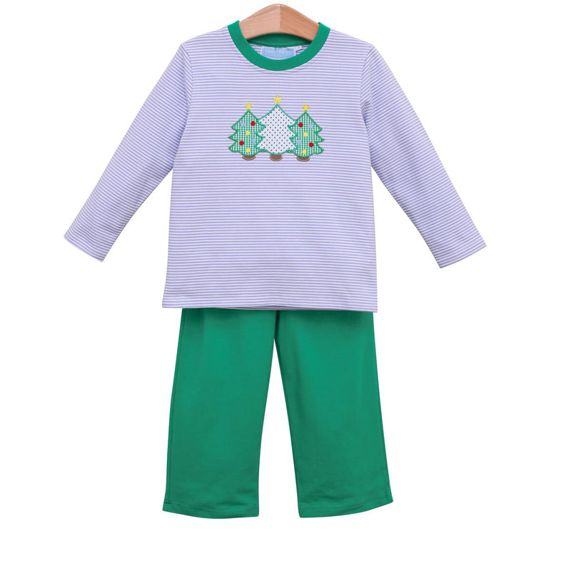 Trotter Street Christmas Tree Pants Set