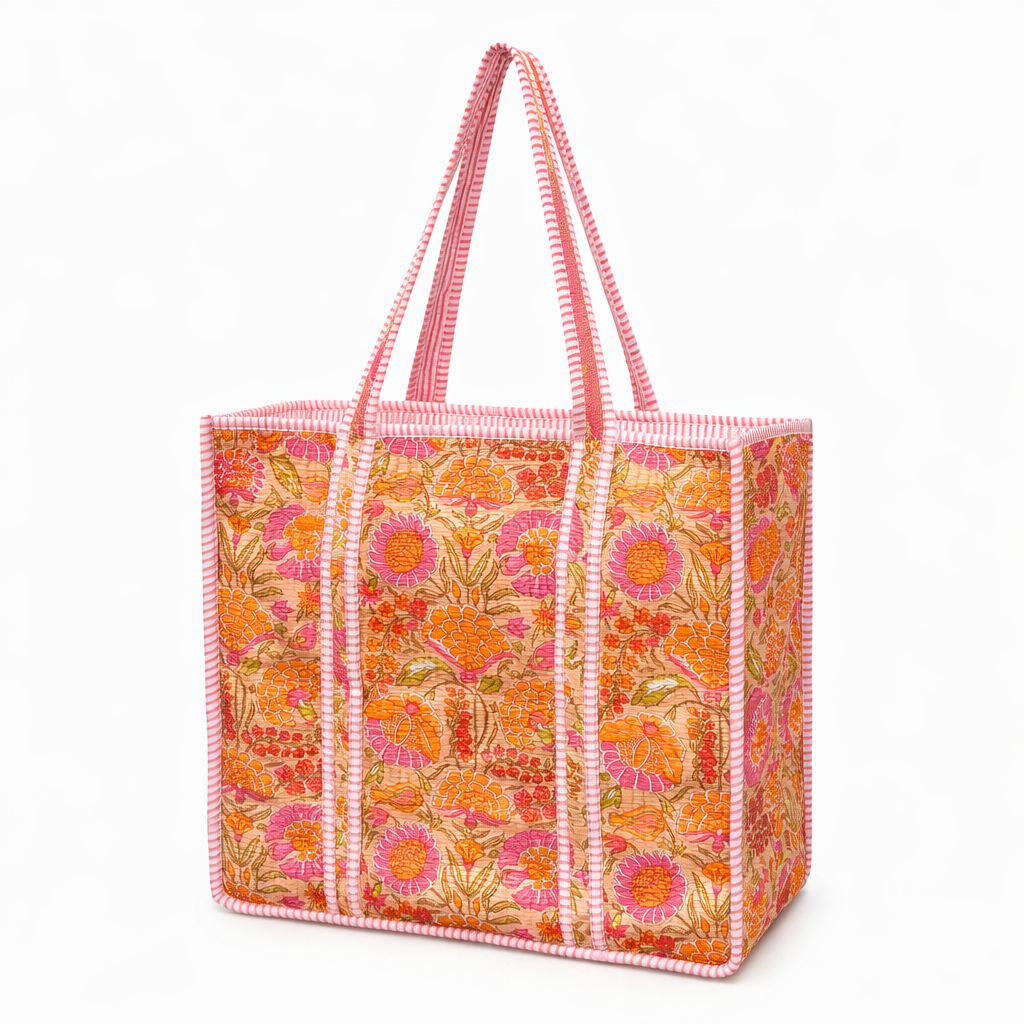 Quilted Large Tote Bag