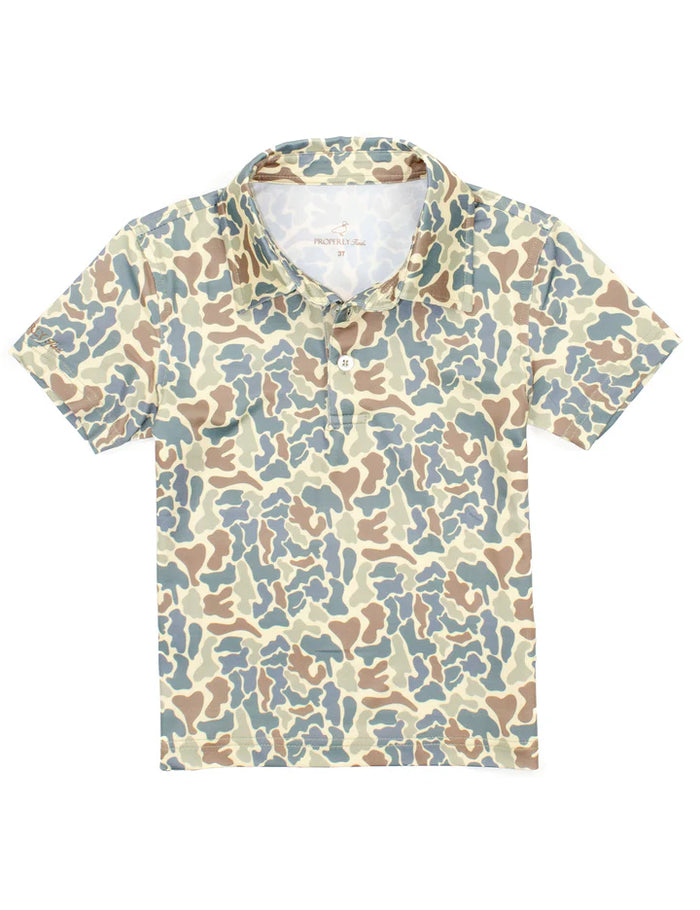 Properly Tide Boys Inlet Polo Field Camo