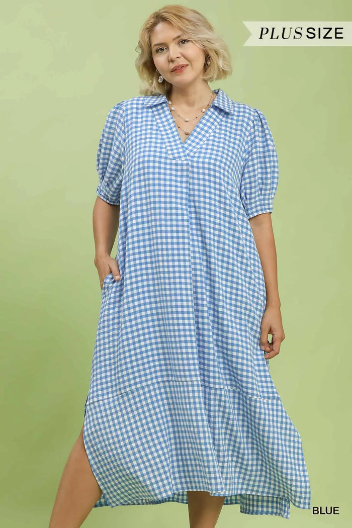 Gingham Midi Dress
