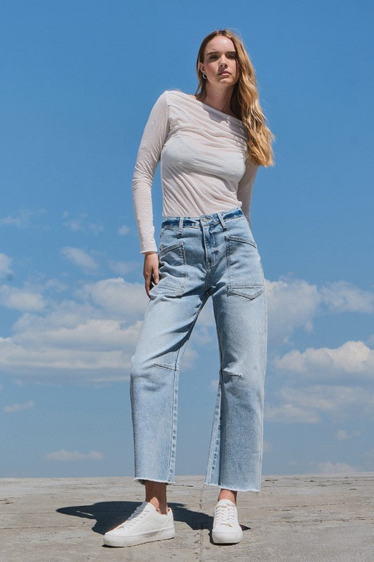 SUPER HIGH RISE BARREL JEANS