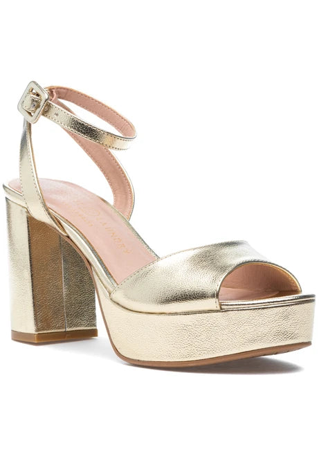 Harbor Gold Metallic Heels