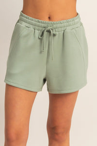 Crew Neck  Dolman Sleeve Short Set