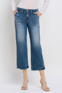 VERVET HIGH RISE CROP UTILITY STRAIGHT JEANS