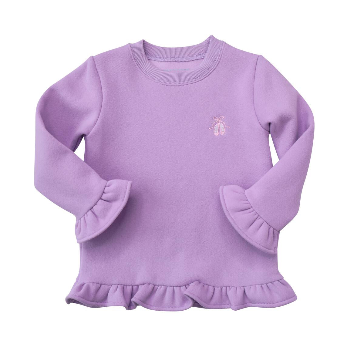 Itsy Bitsy Ruffle Sweatshirt Ballet Slippers w/ Light Pink Leggings