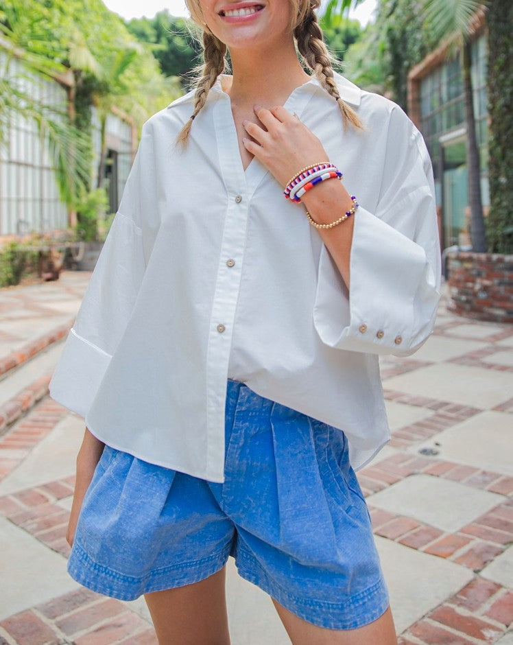 Back Pleat Detailed Blouse Top