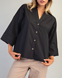 Back Pleat Detailed Blouse Top