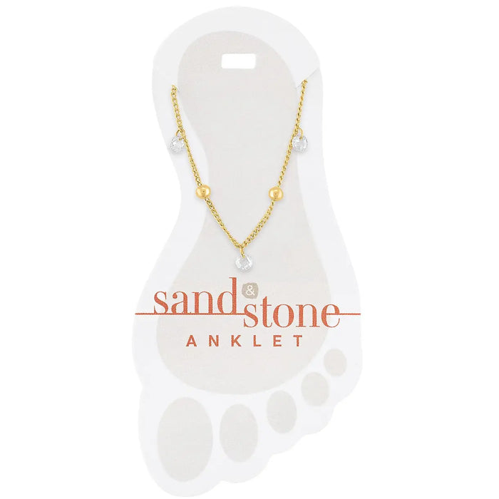 Sand & Stone Anklets Gold