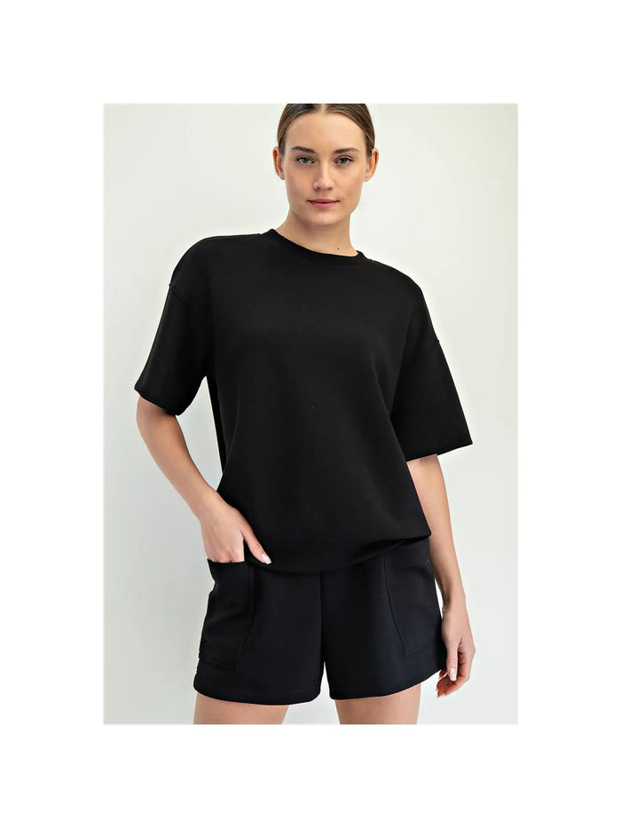 Modal Scuba Basic Short Sleeve Top