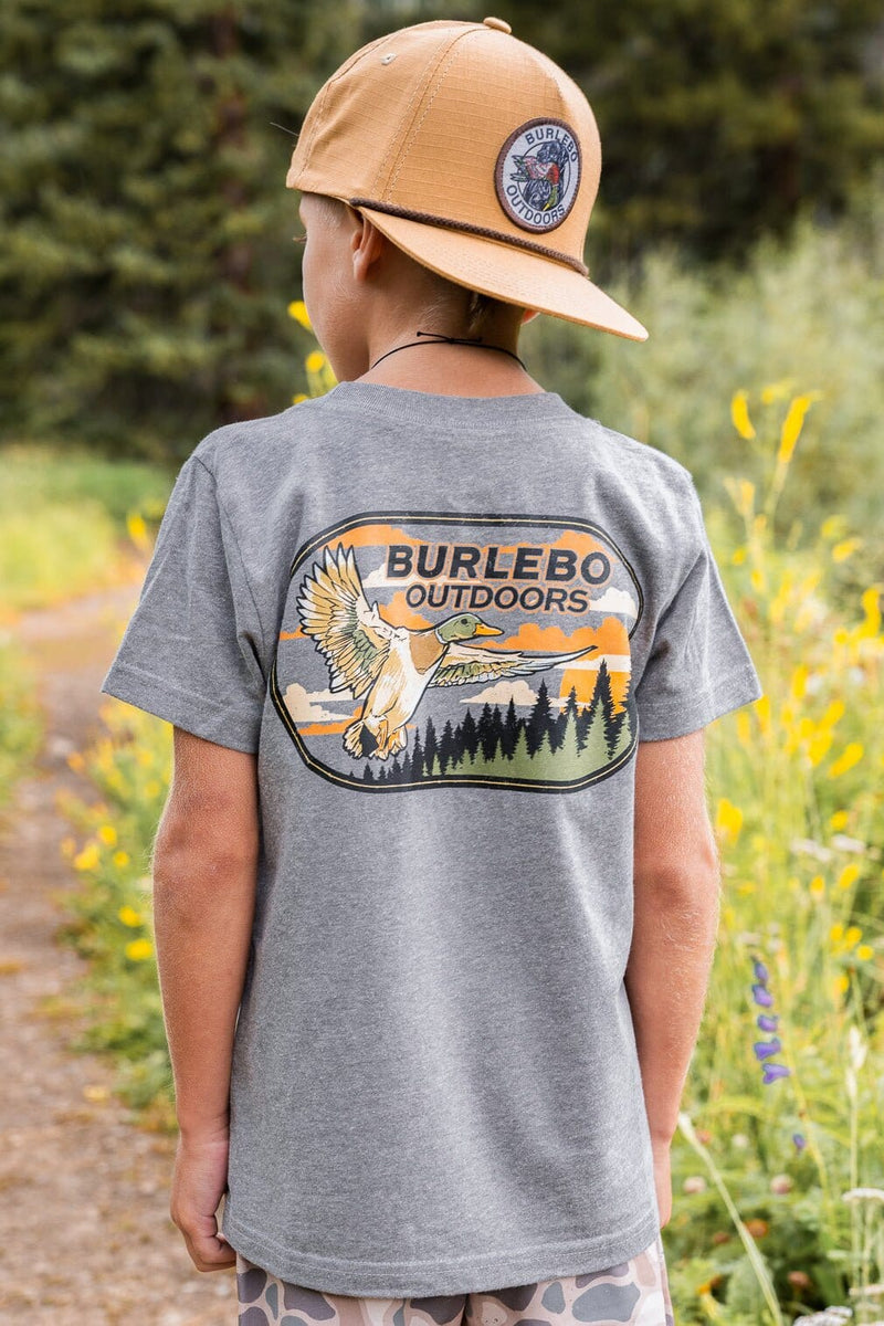 Burlebo-Youth Tee - Timber Ducks - SS - Dark Heather Grey