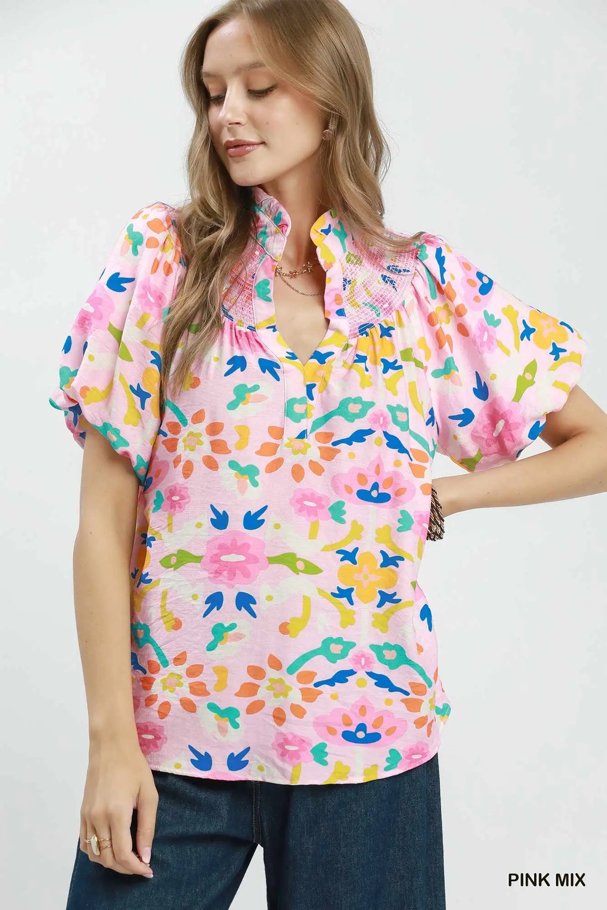 Folk Art Print Top