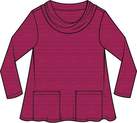 HABITAT RIPPLE EFFECT COWL NECK POCKET TOP