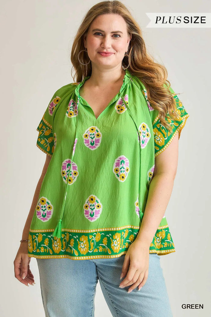 Boho Bloom Border Top