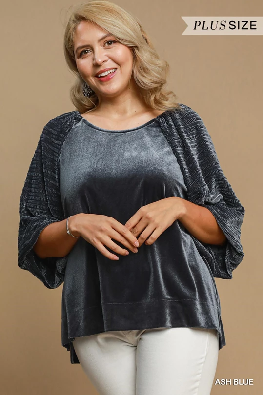 Round Neck Velvet Top