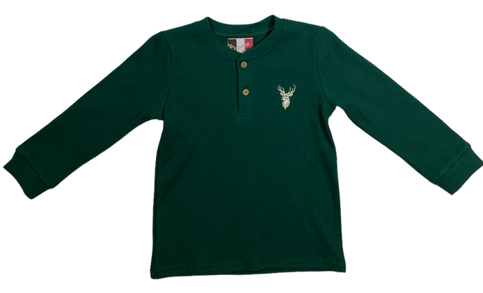 Banana Split Boys Henley Shirt–Deer