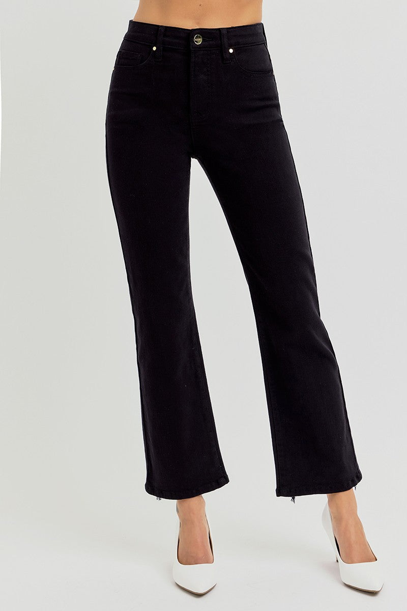 Plus Size Tummy Control High Rise Crop Straight