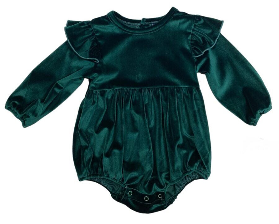 Emma Jean Everly L/S Bubble-Green Velvet