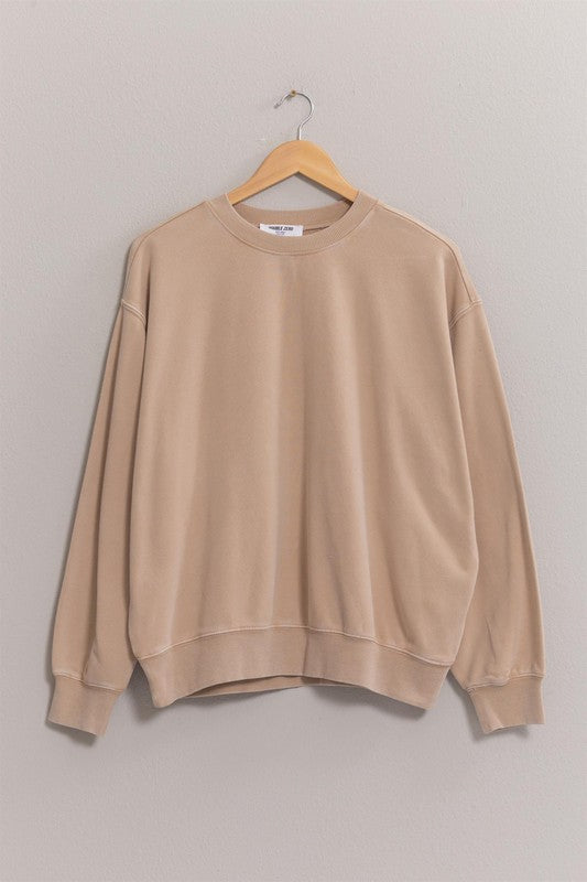 Drop Shoulders Crew Neck Sweatshirt