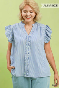 Stripe Ruffle Top