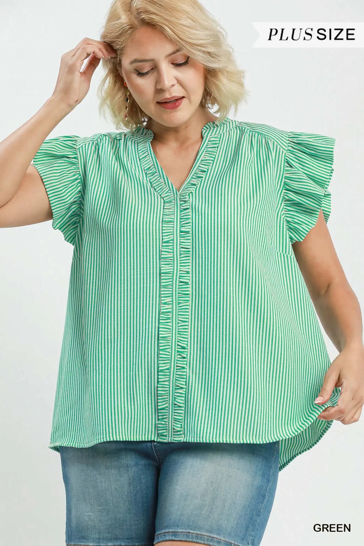 Stripe Ruffle Top