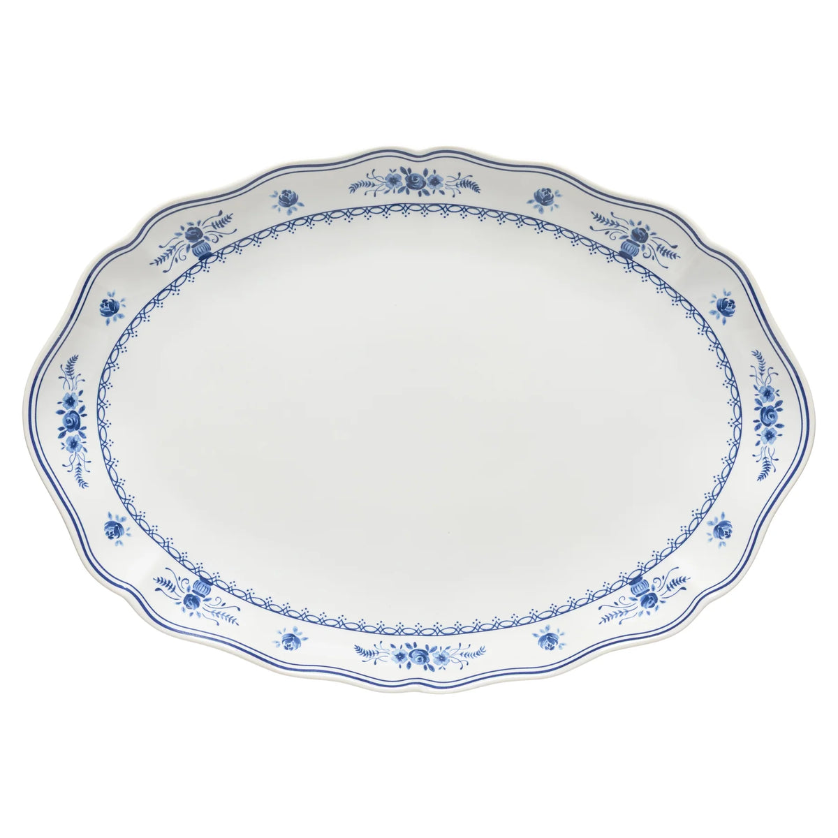 Casafina Large Oval Platter Vila-White/Blue