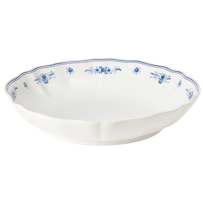 Casafina Low Serving Bowl Vila- White/Blue