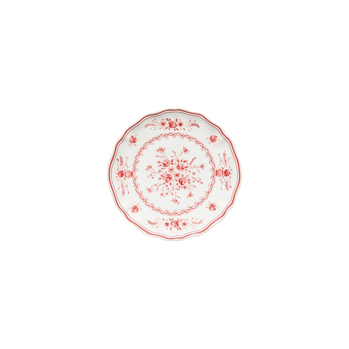 Casafina Appetizer Plate Vila-White/Red