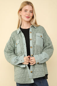 Oversized Quilted Cozy Shacket Jacket