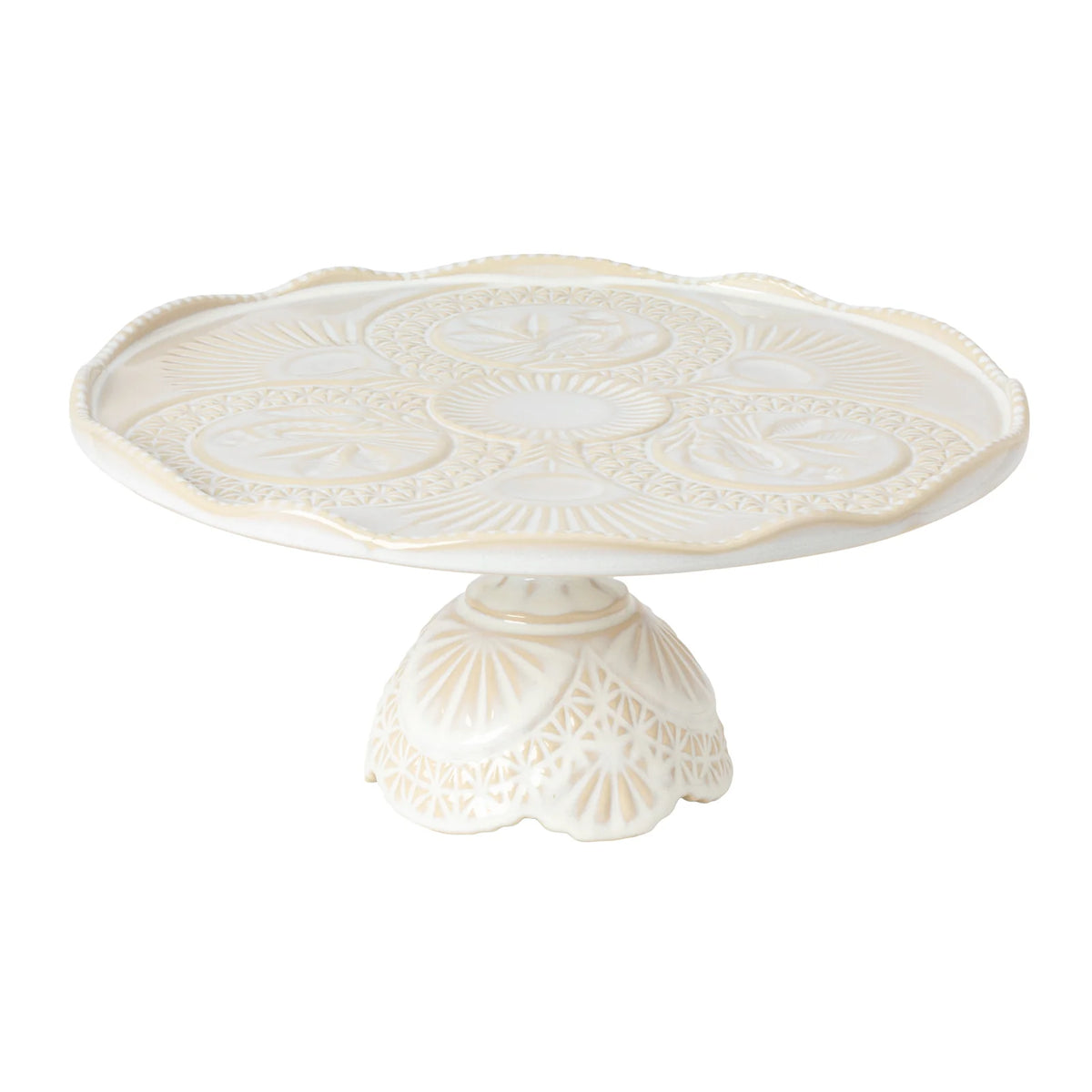 Casafina Footed Plate Cristal-White