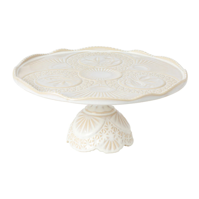 Casafina Footed Plate Cristal-White
