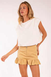 Sleeveless Drape Neck Top