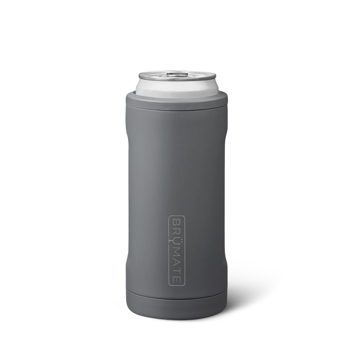 BruMate Hopsulator Slim Matte Gray | 12oz Slim Cans