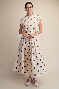 Band Bubble Crop Top & Pleated Midi Skirt Set