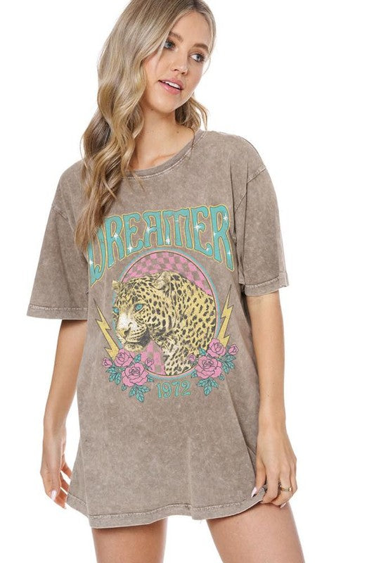 DREAMER VINTAGE LEOPARD GRAPHIC TEE