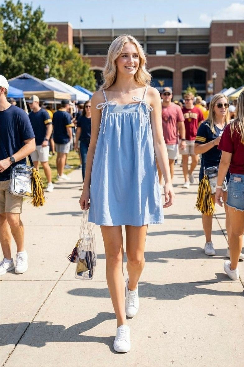 Tube Mini Dress With Mixed Color Cord Strap