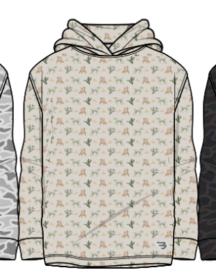 Burlebo- youth performance hoodie- MALLARD DUCK DOG