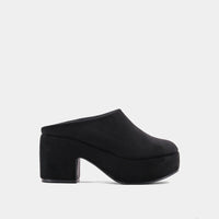 ShuShop Frankie Chunky Suede Mule Black