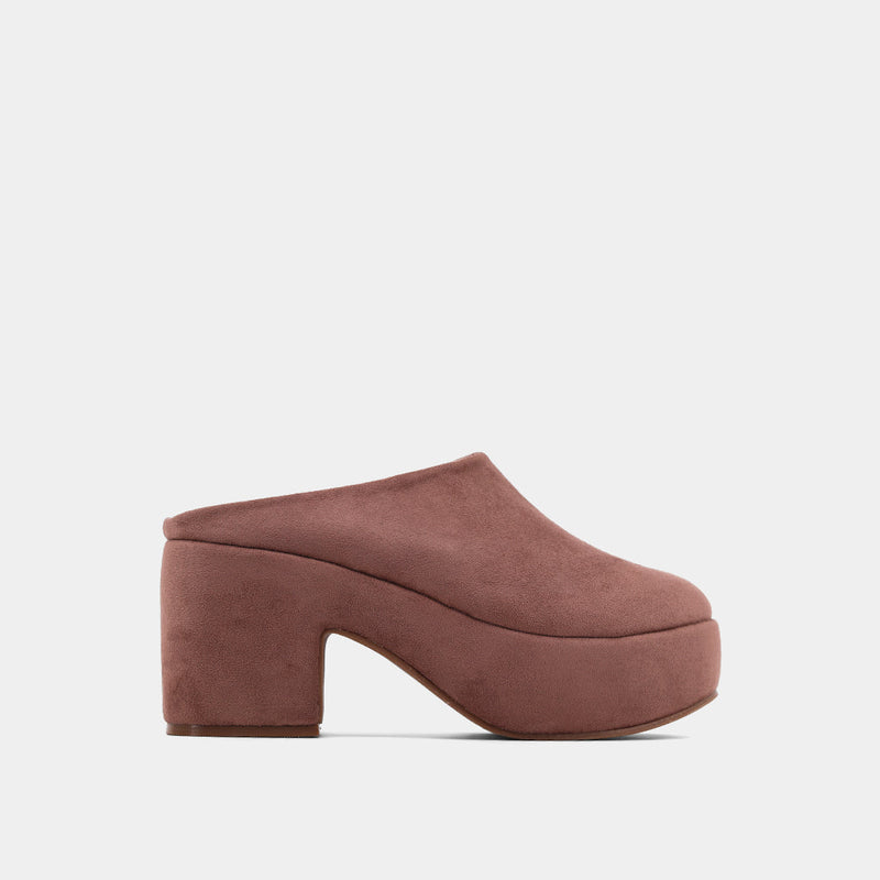 ShuShop Frankie Chunky Suede Mule Taupe