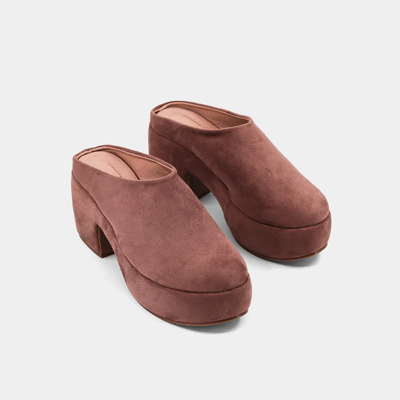 ShuShop Frankie Chunky Suede Mule Taupe