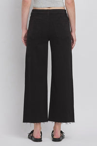 VERVET HIGH RISE CROP WIDE LEG JEANS