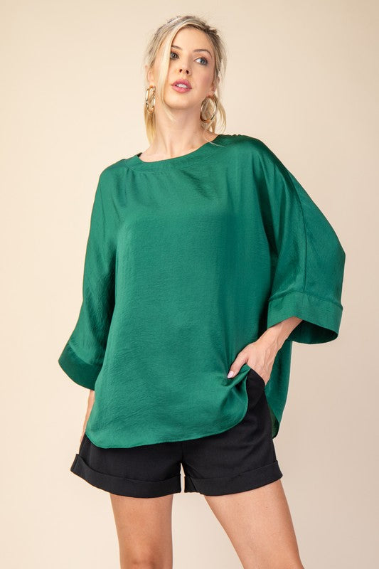 Round Neck Oversize Top