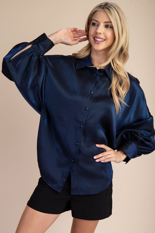 Voluminous Sleeve Blouse