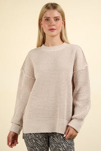 Soft Comfy Oversized Knit Sweater Pullover Top