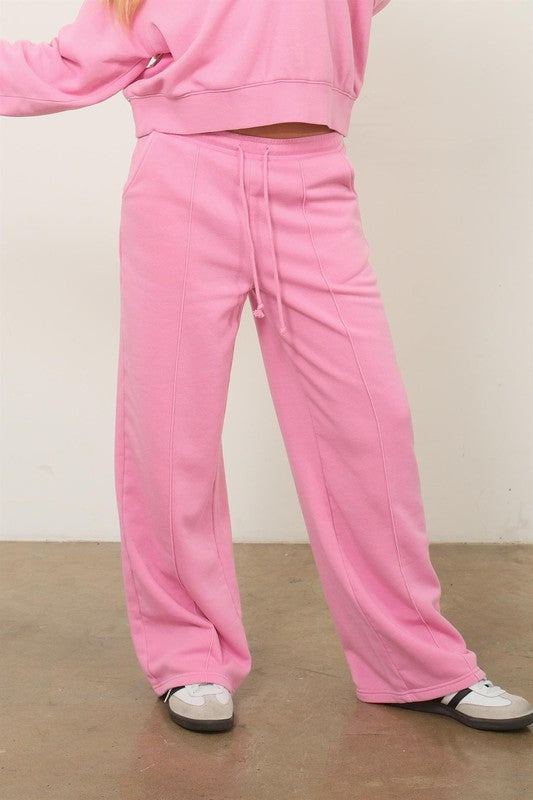 HIGH-WAIST DRAWSTRING PANTS