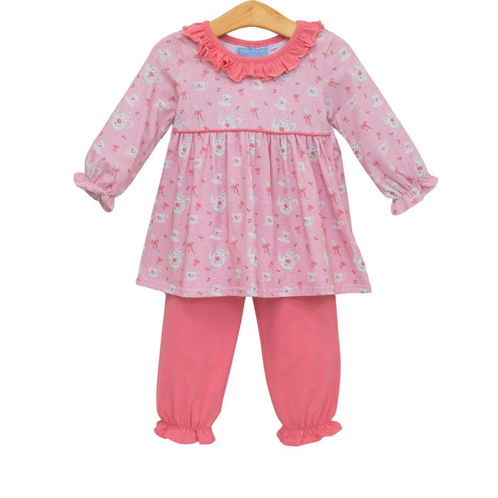 Trotter Street Tea For Two Bloomer Pant Set