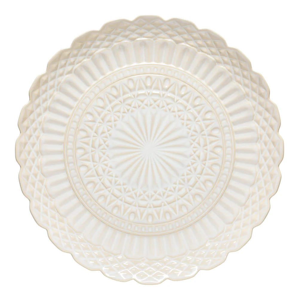 COSTA NOVA Round Platter Cristal- White